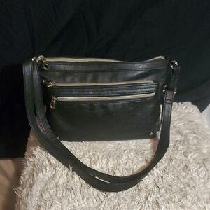 Elegant Black Leather Shoulder Bag
